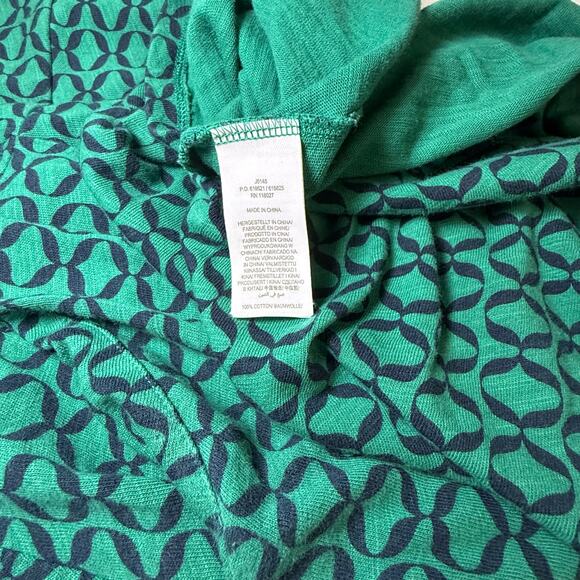 Boden Green Navy Print Short Sleeve Cotton Dress Size 4R - Picture 7 of 11